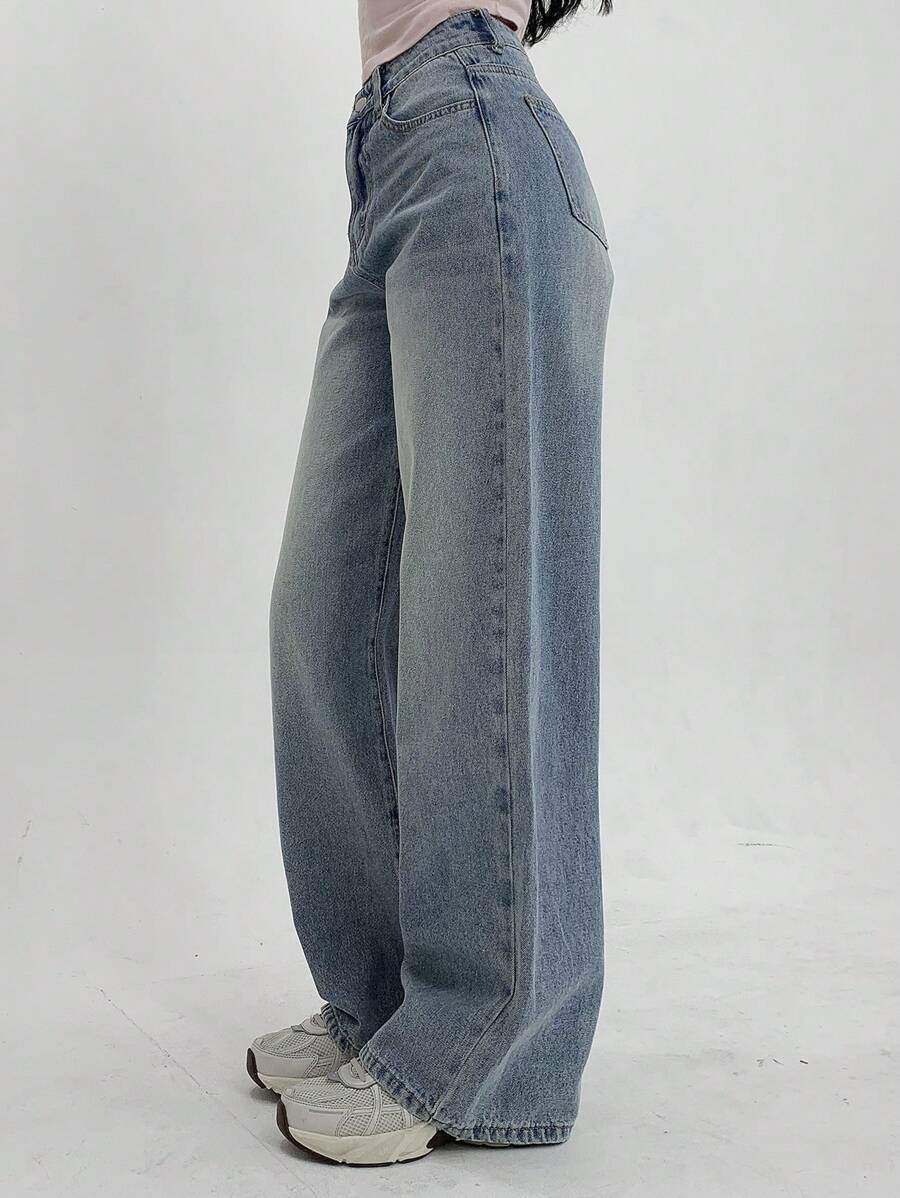 Low-Rise Straight Jeans