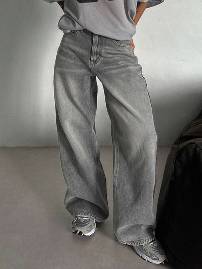 Low-Rise Straight Jeans