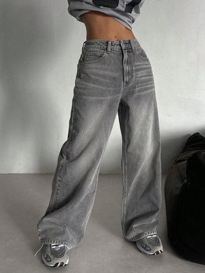 Low-Rise Straight Jeans