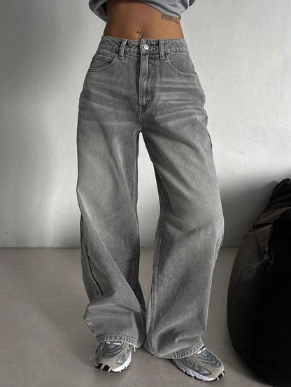 Low-Rise Straight Jeans