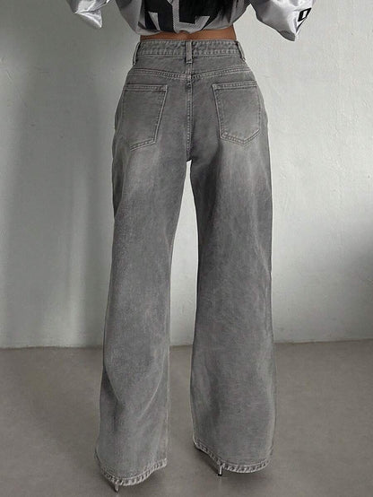 Low-Rise Straight Jeans