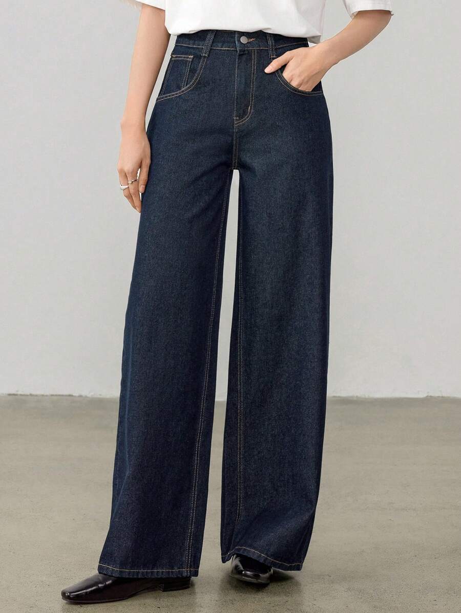Extra-Long Loose Straight Jeans