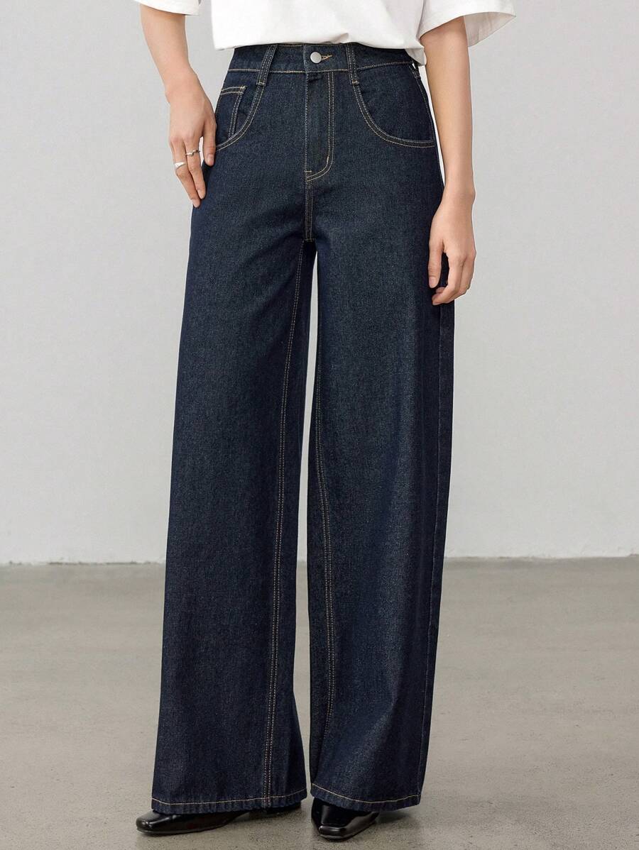 Extra-Long Loose Straight Jeans