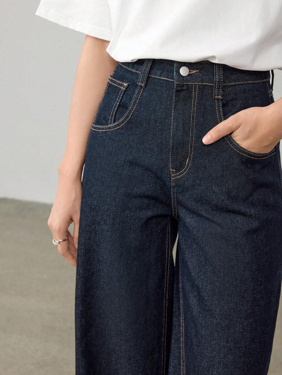 Extra-Long Loose Straight Jeans