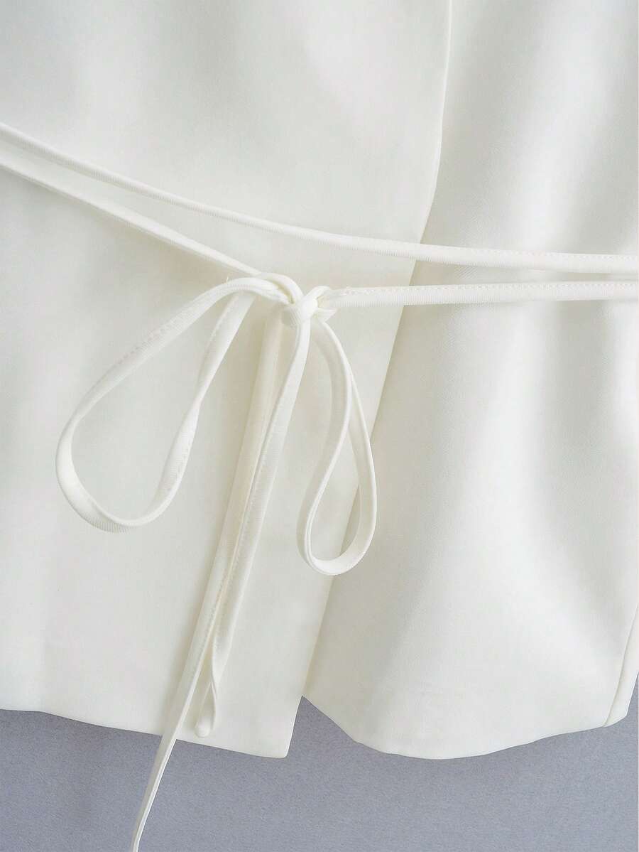 V-Neck Tie-Front Batwing Top