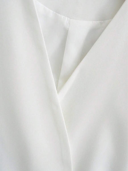 V-Neck Tie-Front Batwing Top