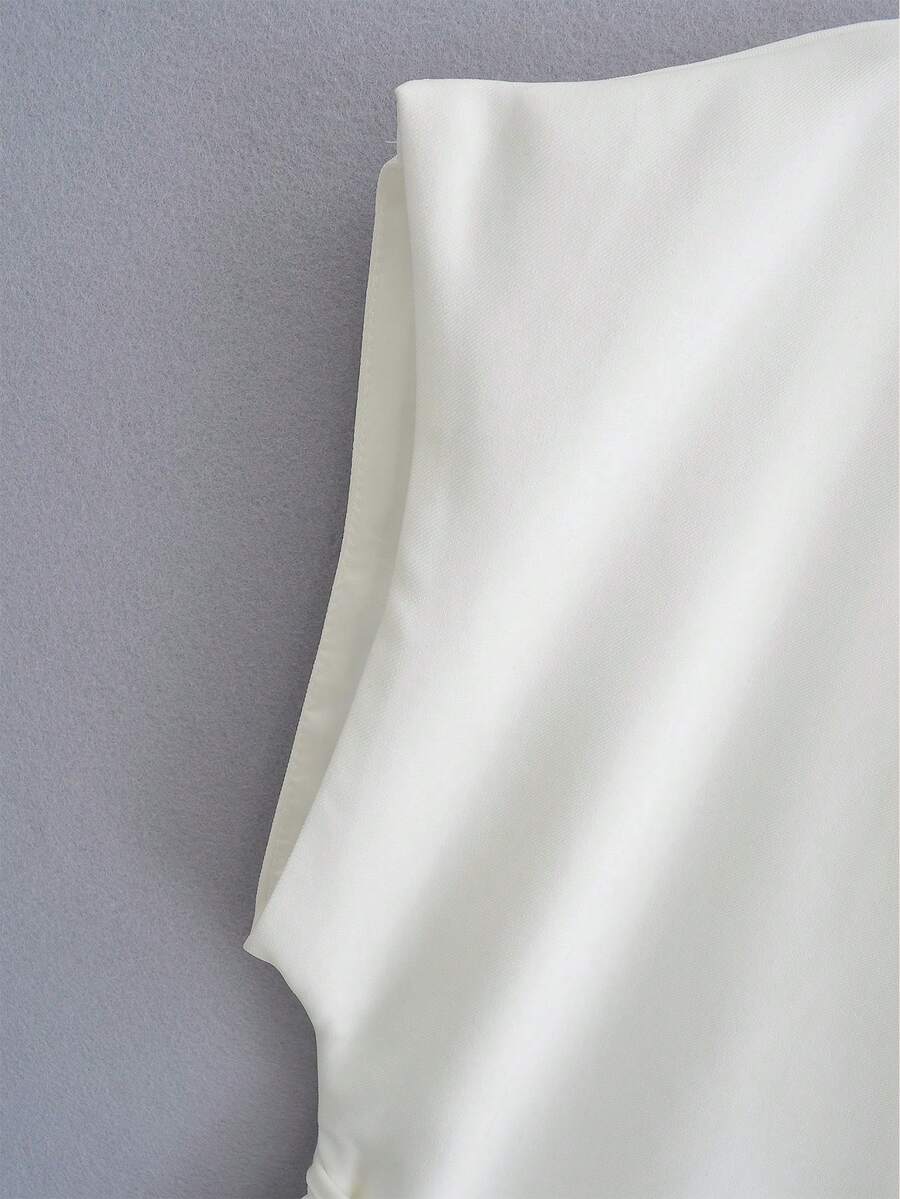 V-Neck Tie-Front Batwing Top