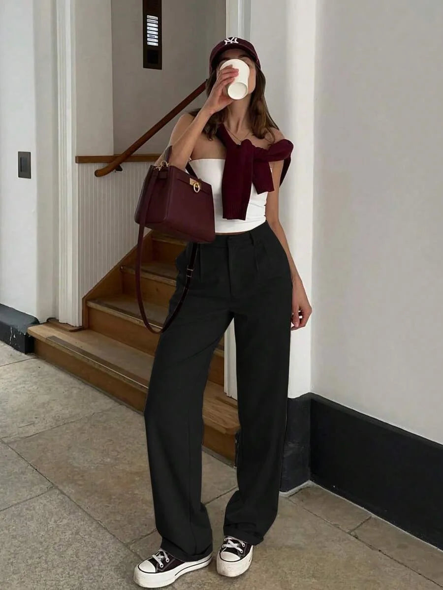 Proste Spodnie w Stylu Vintage