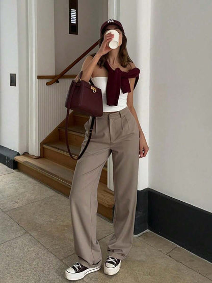Proste Spodnie w Stylu Vintage