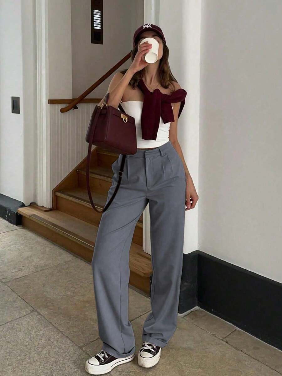 Proste Spodnie w Stylu Vintage