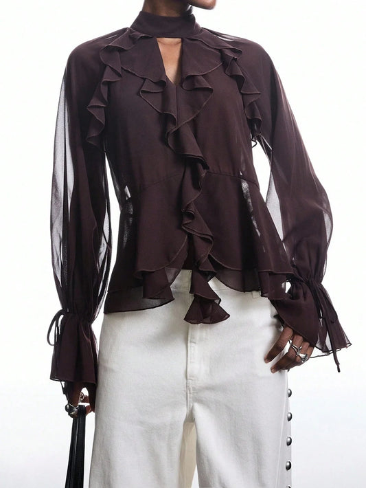 Blusa con Lazo al Cuello