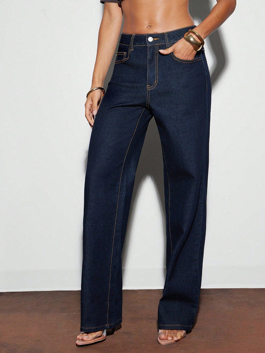 Jeans dritti lavaggio scuro