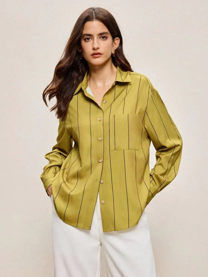 Office Shirt with Collar and Pockets