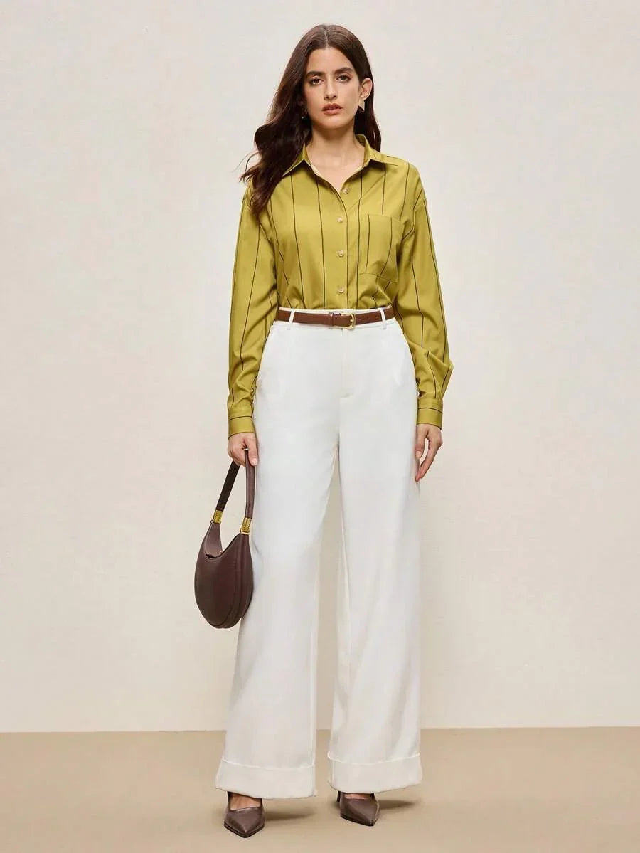 Office Shirt with Collar and Pockets