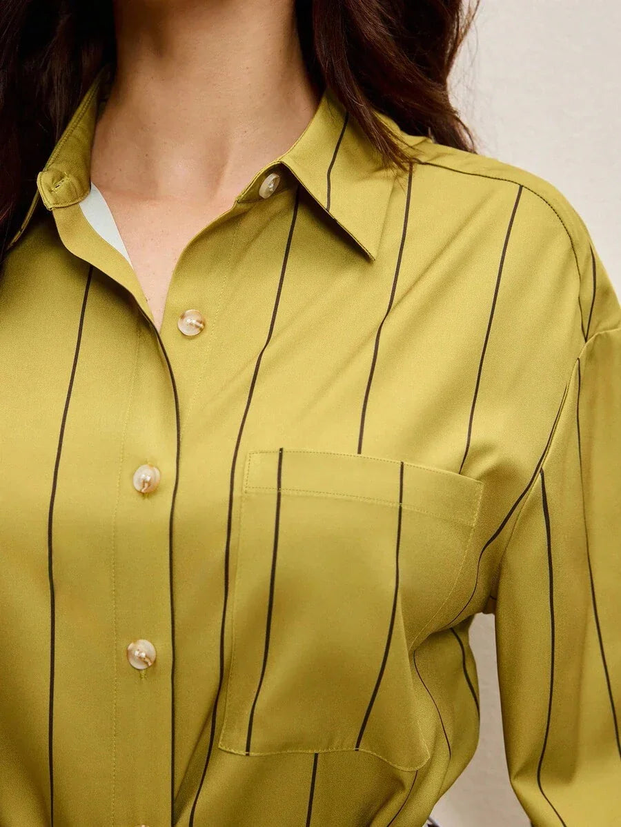 Office Shirt with Collar and Pockets