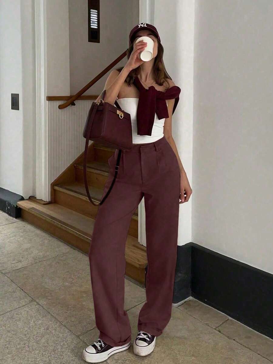 Proste Spodnie w Stylu Vintage