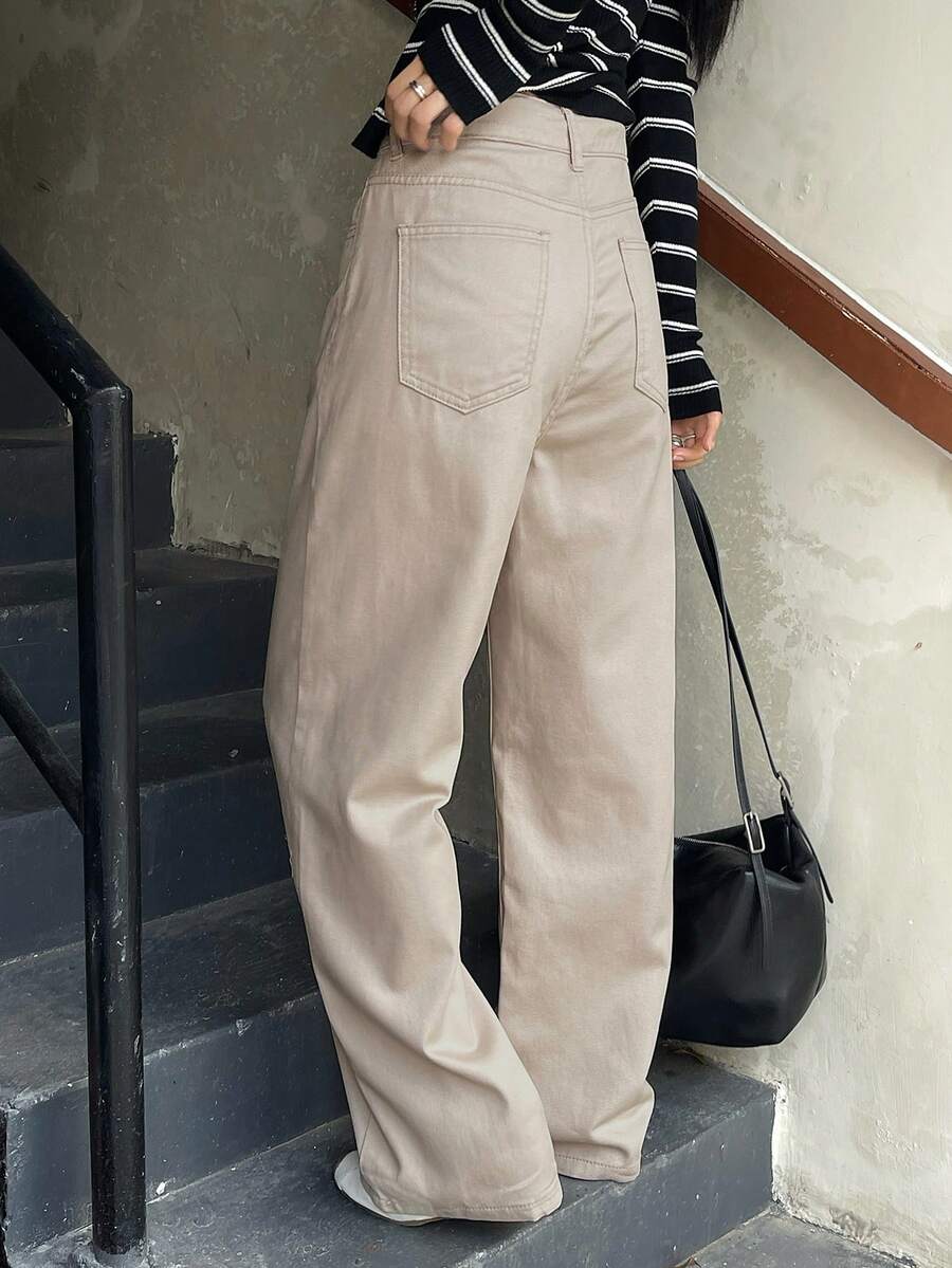 Low-Rise Straight Jeans