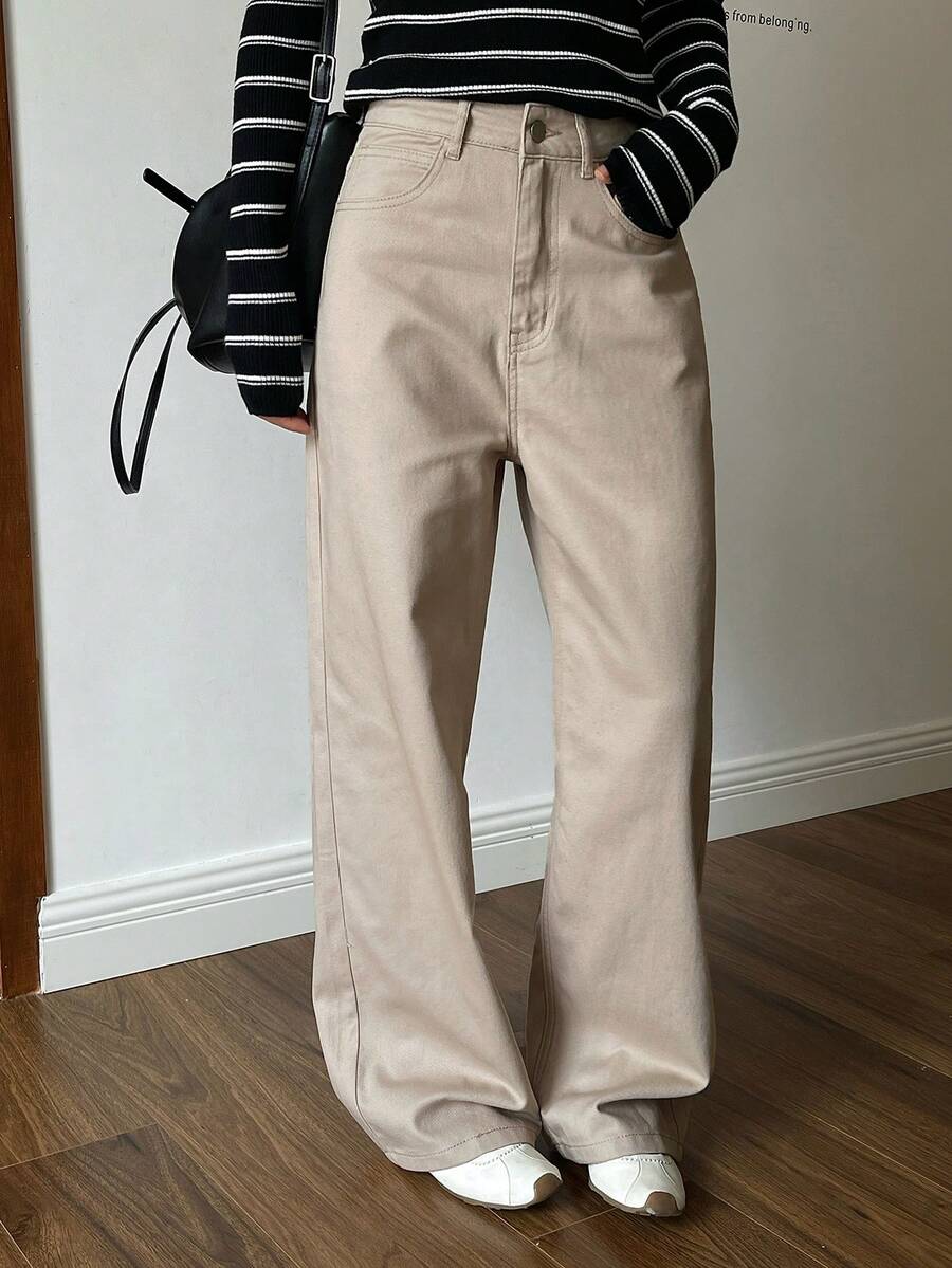 Low-Rise Straight Jeans
