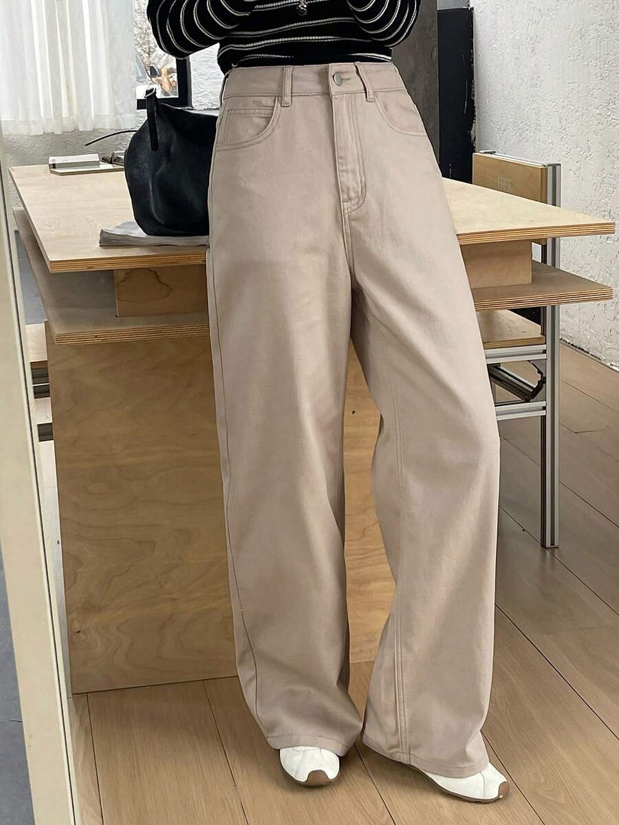 Low-Rise Straight Jeans