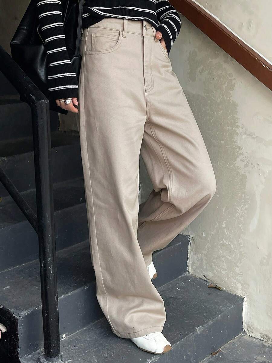 Low-Rise Straight Jeans