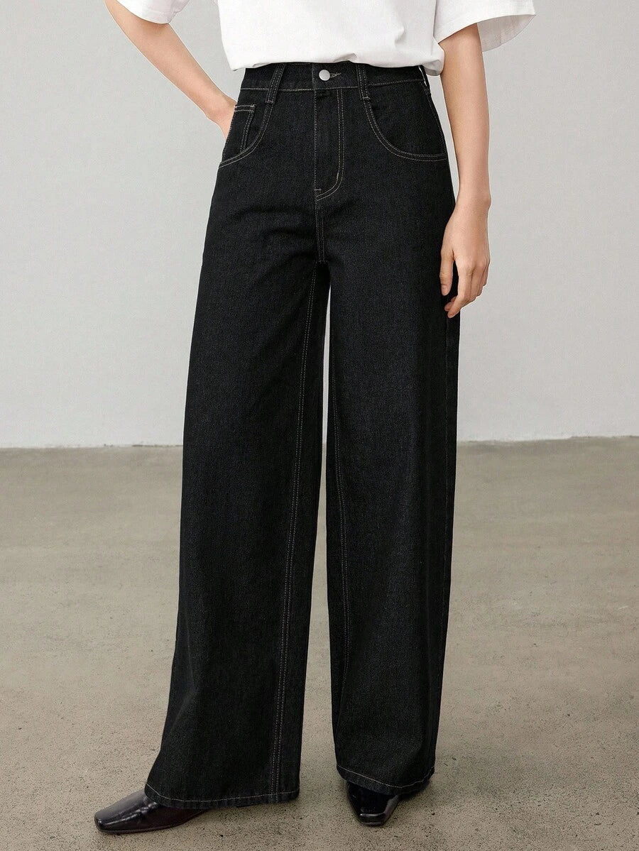 Extra-Long Loose Straight Jeans