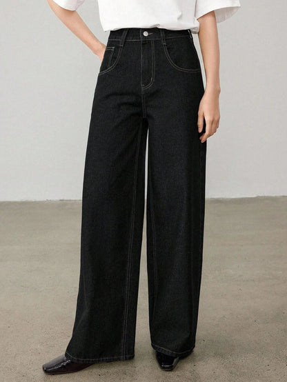 Extra-Long Loose Straight Jeans