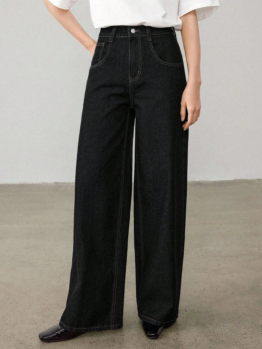 Jeans dritti oversize extralunghi