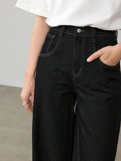 Extra-Long Loose Straight Jeans