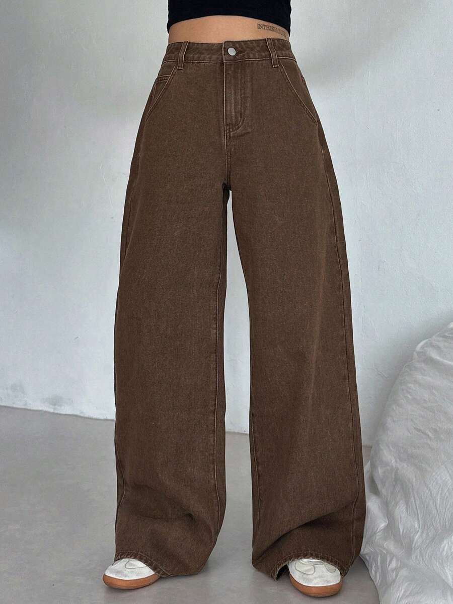 Extra-Long Loose Straight Jeans