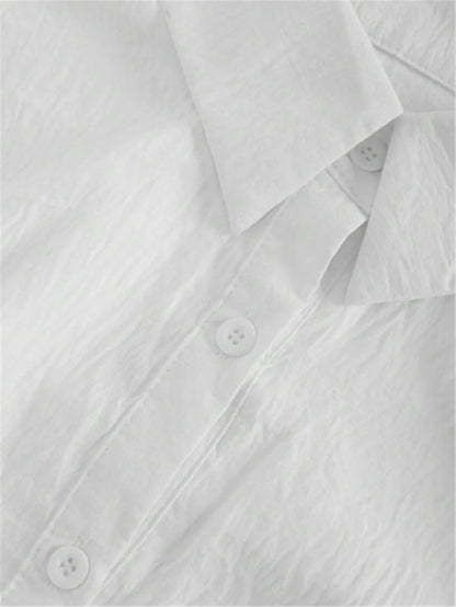 Camicia con maniche a vescovo taglia grande