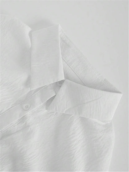 Camicia con maniche a vescovo taglia grande