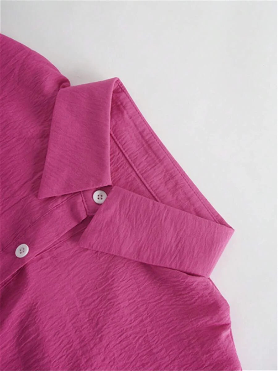 Camicia con maniche a vescovo taglia grande