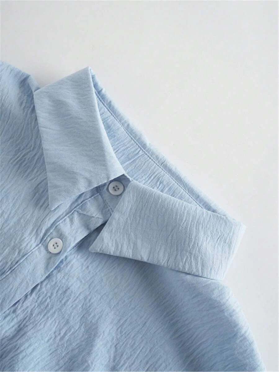 Camicia con maniche a vescovo taglia grande