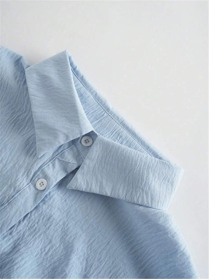 Camicia con maniche a vescovo taglia grande