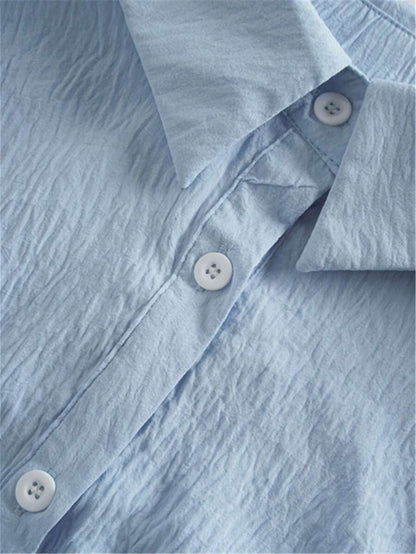 Camicia con maniche a vescovo taglia grande