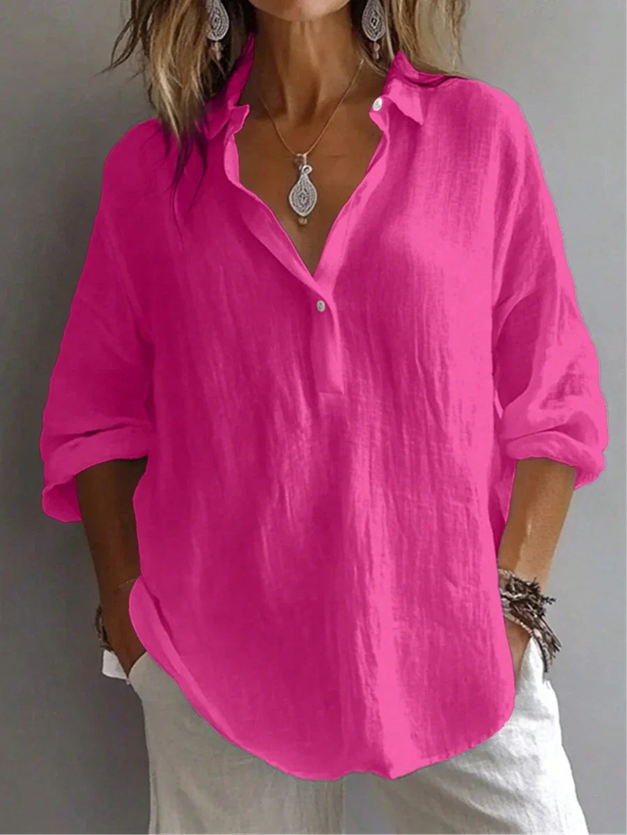Camicia con maniche a vescovo taglia grande