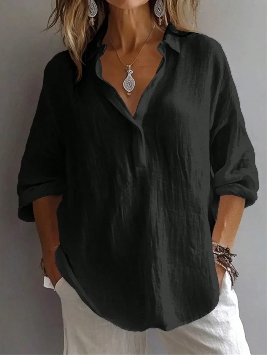 Camicia con maniche a vescovo taglia grande
