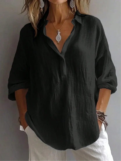 Camicia con maniche a vescovo taglia grande