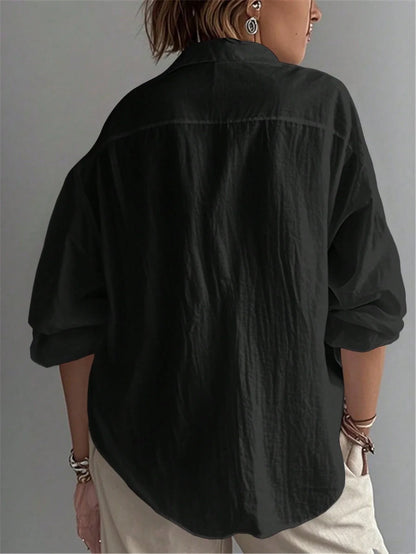 Camicia con maniche a vescovo taglia grande