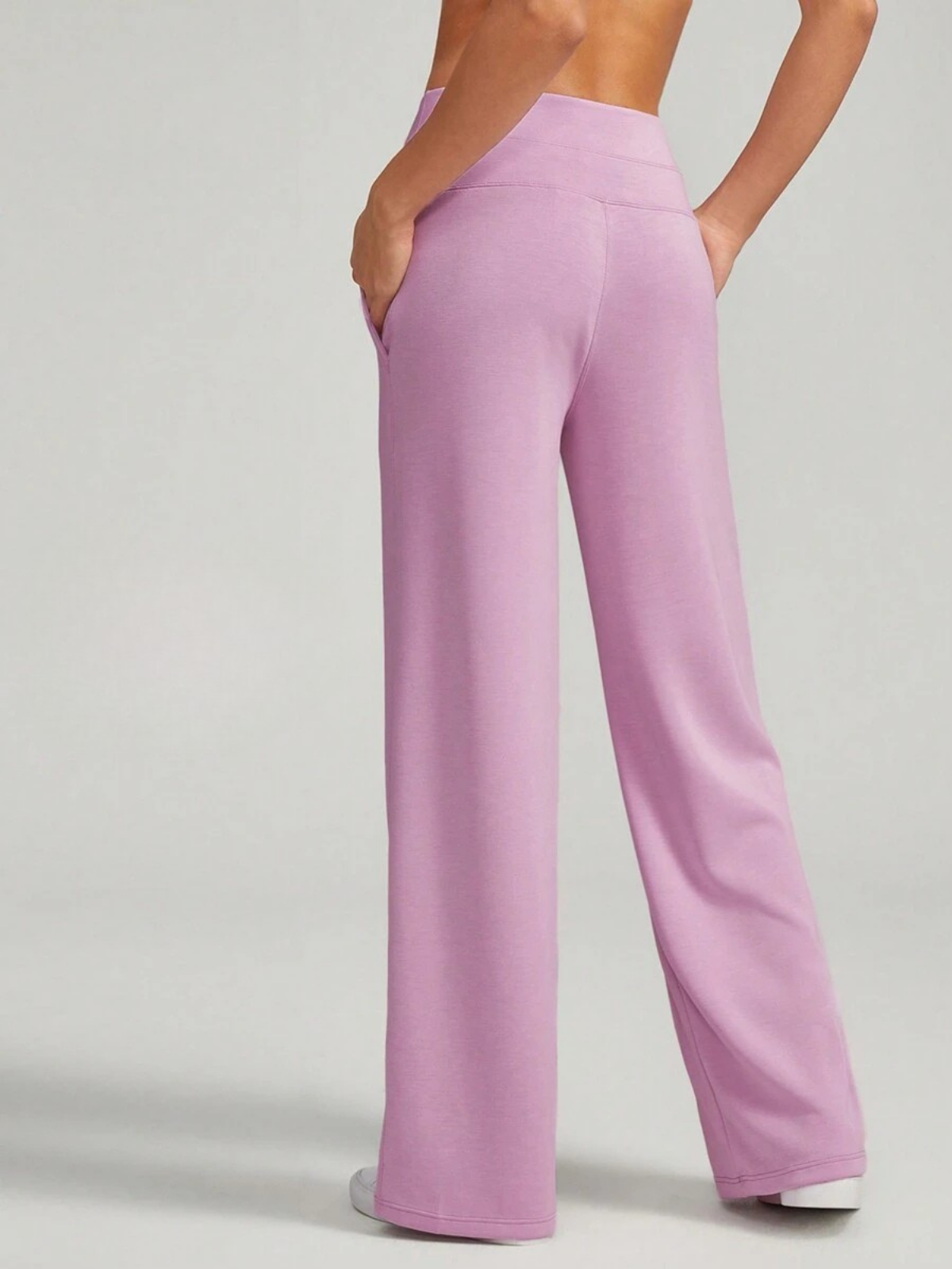 Pantaloni a gamba larga in modal con tasche