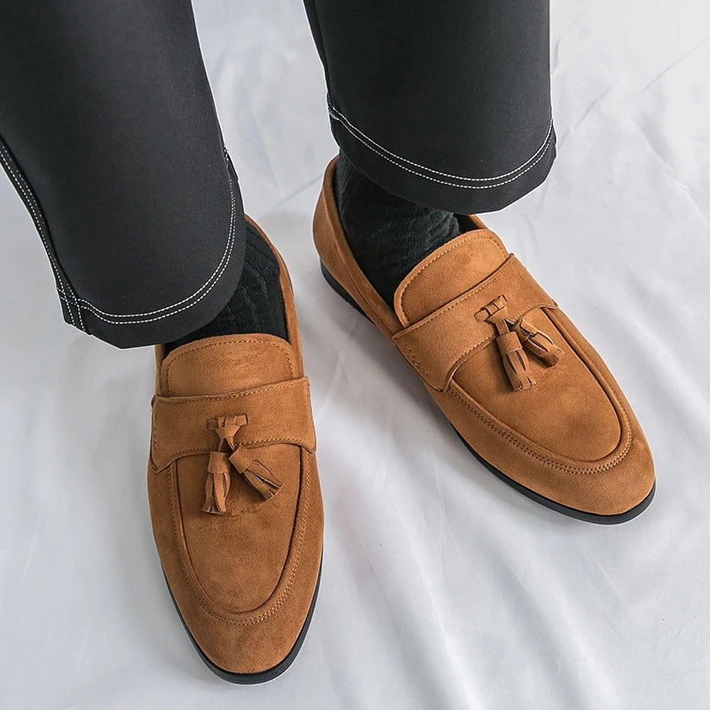 CARLOS | MOCASINES DE ANTE CON BORLAS