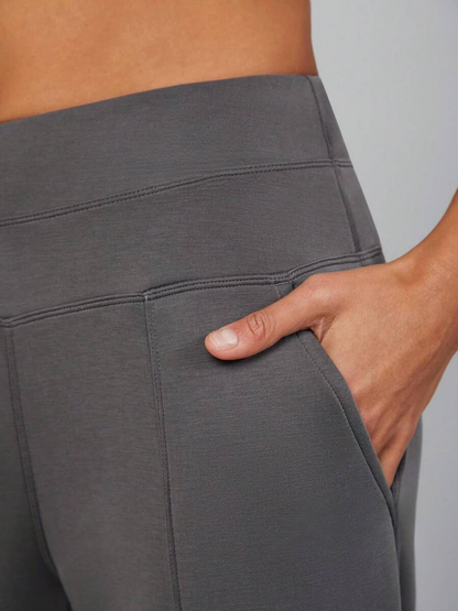 Pantaloni a gamba larga in modal con tasche