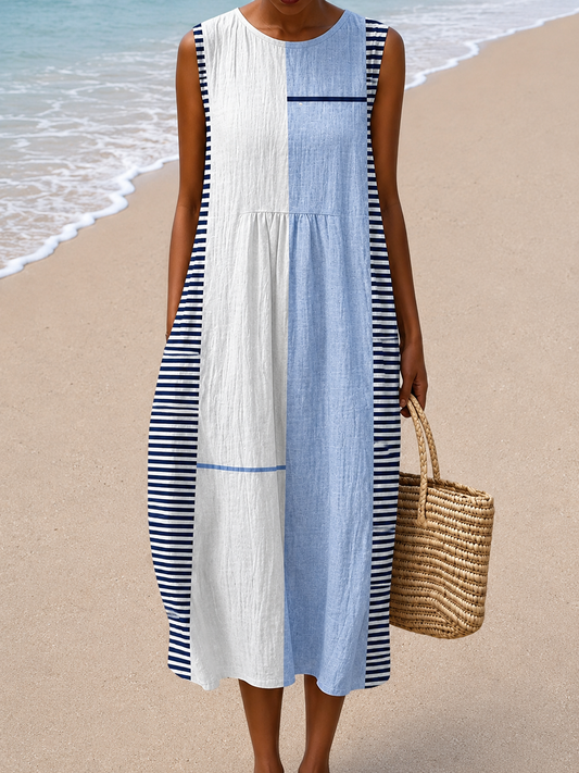 Claire | Vestido Midi Sin Mangas de Corte Relajado para Mujer