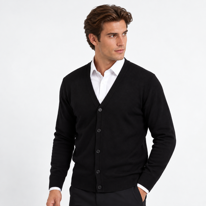 Fleece-Lined Knit Cardigan