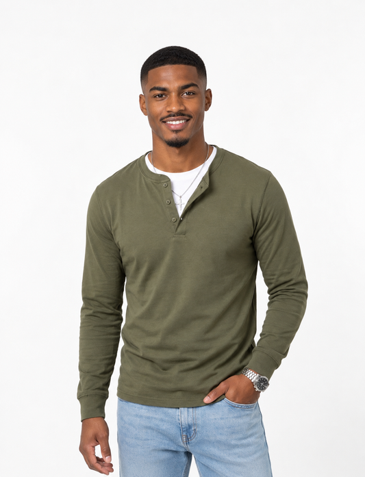 Maglia Henley a maniche lunghe