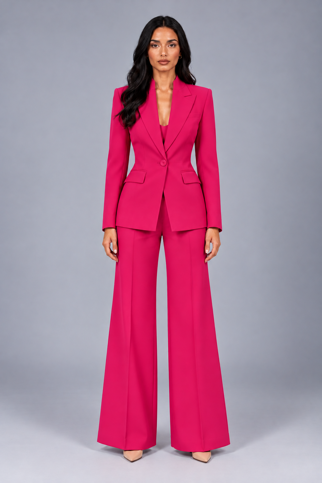 Faustina | Conjunto de Blazer Entallado y Pantalón Acampanado
