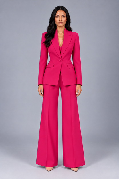 Faustina | Conjunto de Blazer Entallado y Pantalón Acampanado