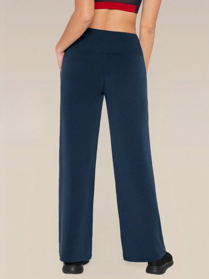 Pantaloni a gamba larga in modal con tasche