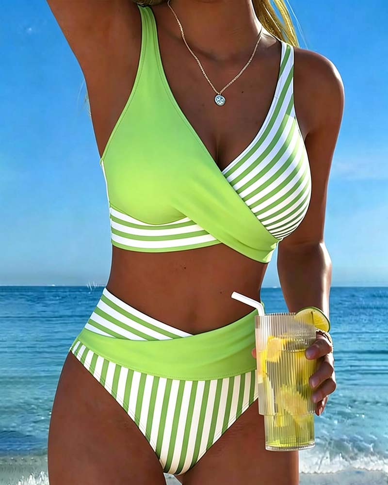 Giulia | Bikini a Rayas Cruzadas