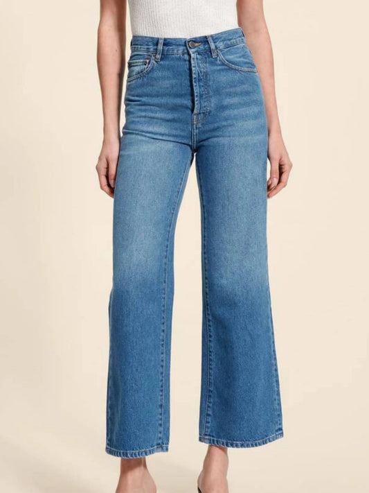 Jeans dal taglio dritto e vita alta